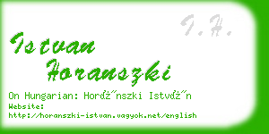 istvan horanszki business card